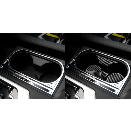 3*3 3K Twill Real Carbon Fiber Interior Center Console Cup Holder Panel Overlay for Toyota Tundra XK50 Facelift (2014-2021)