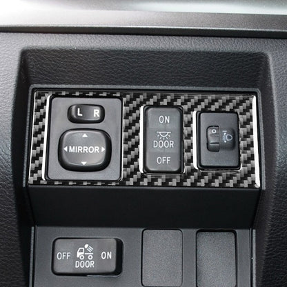 Prepreg Dry Carbon 3*3 3K Carbon Fiber Interior Mirror Control Switch Cover Trim for Toyota Tundra XK50 Facelift (2014-2021)