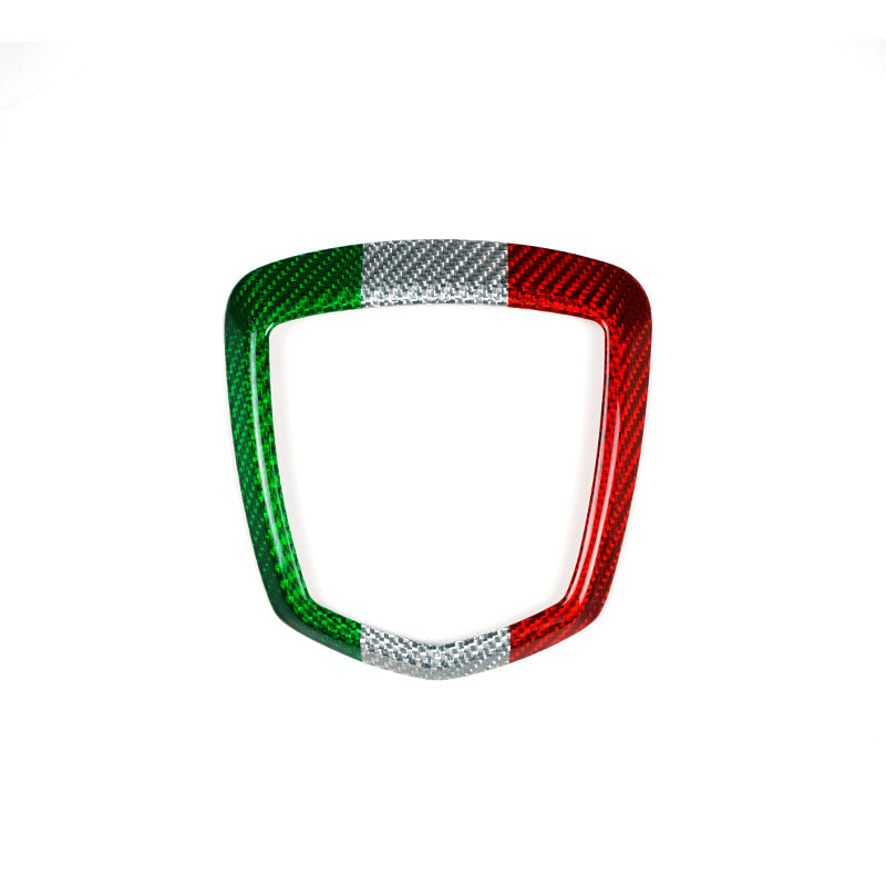 Real Carbon Fiber Rear Emblem Frame Trim for Fiat 500