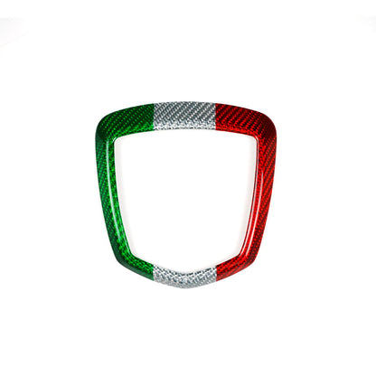 Real Carbon Fiber Rear Emblem Frame Trim for Fiat 500