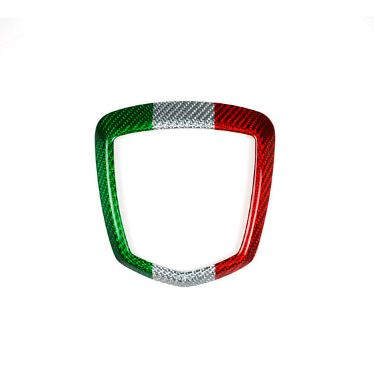 Real Carbon Fiber Rear Emblem Frame Trim for Fiat 500