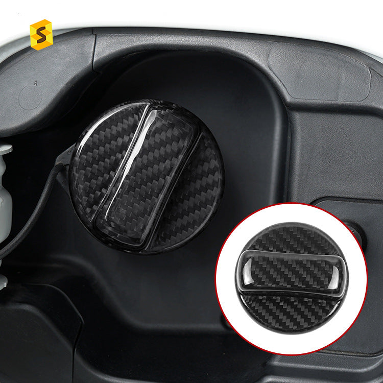 Real Carbon Fiber Inner Fuel Filler Cap Cover for Honda / GM (Universal)