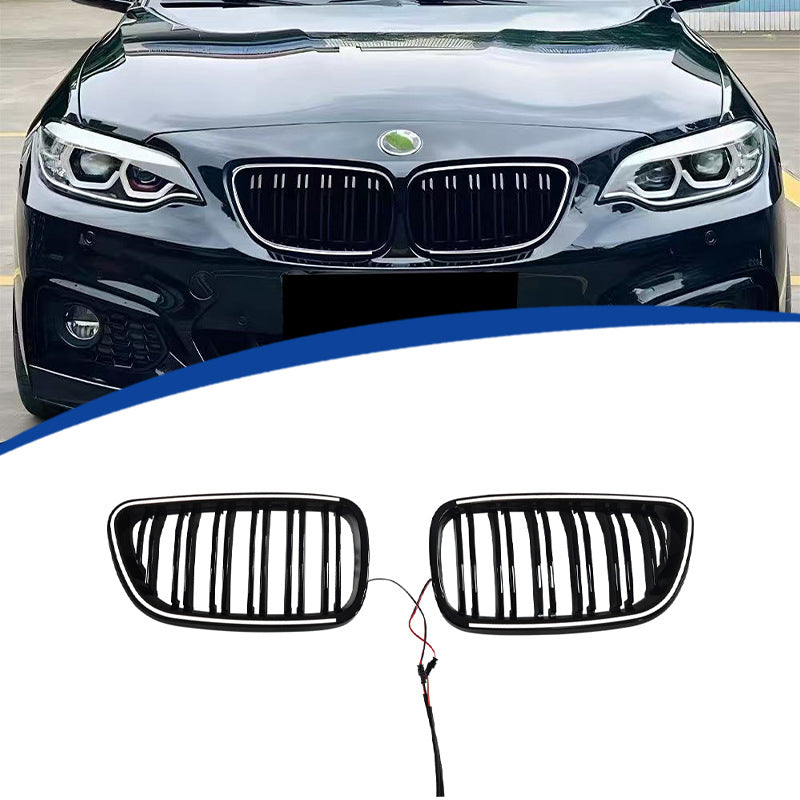 LED Illuminated Double-Slat Front Grille for BMW 2 Series F22