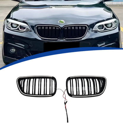 LED Illuminated Double-Slat Front Grille for BMW 2 Series F22