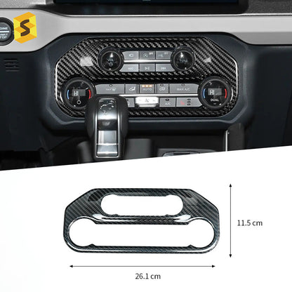 Real Carbon Fiber Multimedia Button Panel Trim for Ford Bronco