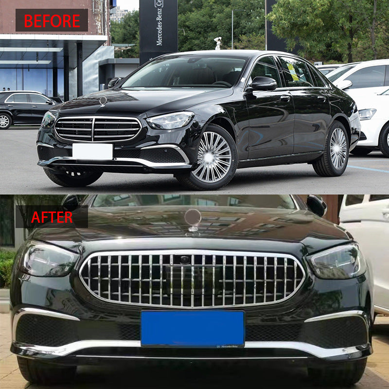 Hood-Emblem Executive Maybach-Style Front Grille for Mercedes-Benz E-Class W213 (2021 - 2023)