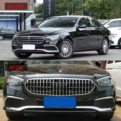 Hood-Emblem Executive Maybach-Style Front Grille for Mercedes-Benz E-Class W213 (2021 - 2023)