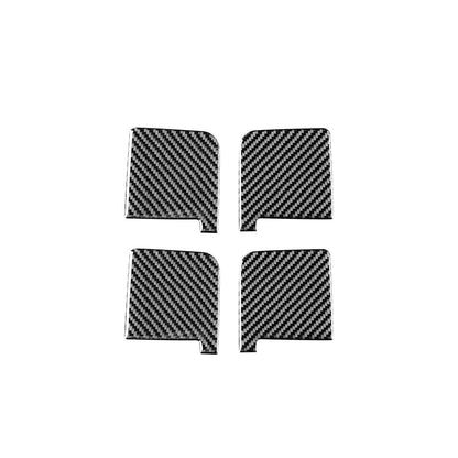 4PCS Prepreg Dry Carbon 3*3 3K Real Carbon Fiber Interior Door Bowl Overlay Trim for Toyota Tundra XK50 Facelift (2014-2021)
