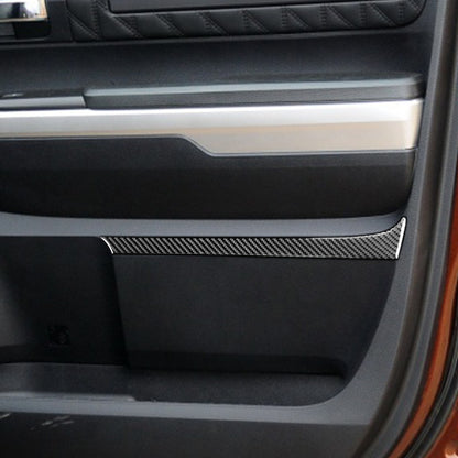 4PC Prepreg Dry Carbon 3*3 3K Real Carbon Fiber Interior Door Panel Cover Trim for Toyota Tundra XK50 Facelift (2014-2021)