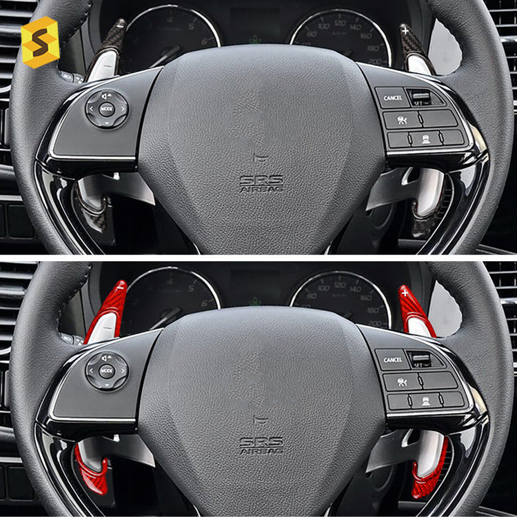 Real Carbon Fiber Steering Wheel Trim for Mitsubishi Outlander / EVO