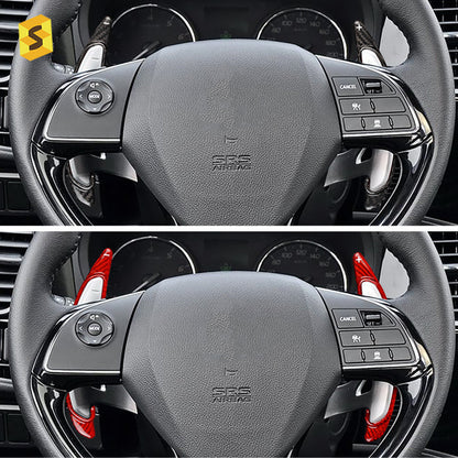 Real Carbon Fiber Steering Wheel Trim for Mitsubishi Outlander / EVO