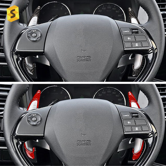 Real Carbon Fiber Steering Wheel Trim for Mitsubishi Outlander / EVO