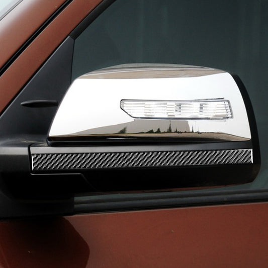 1 Pair Prepreg Dry Carbon 3*3 3K Real Carbon Fiber Interior Mirror Anti-Scratch Trim for Toyota Tundra XK50 Facelift (2014-2021)