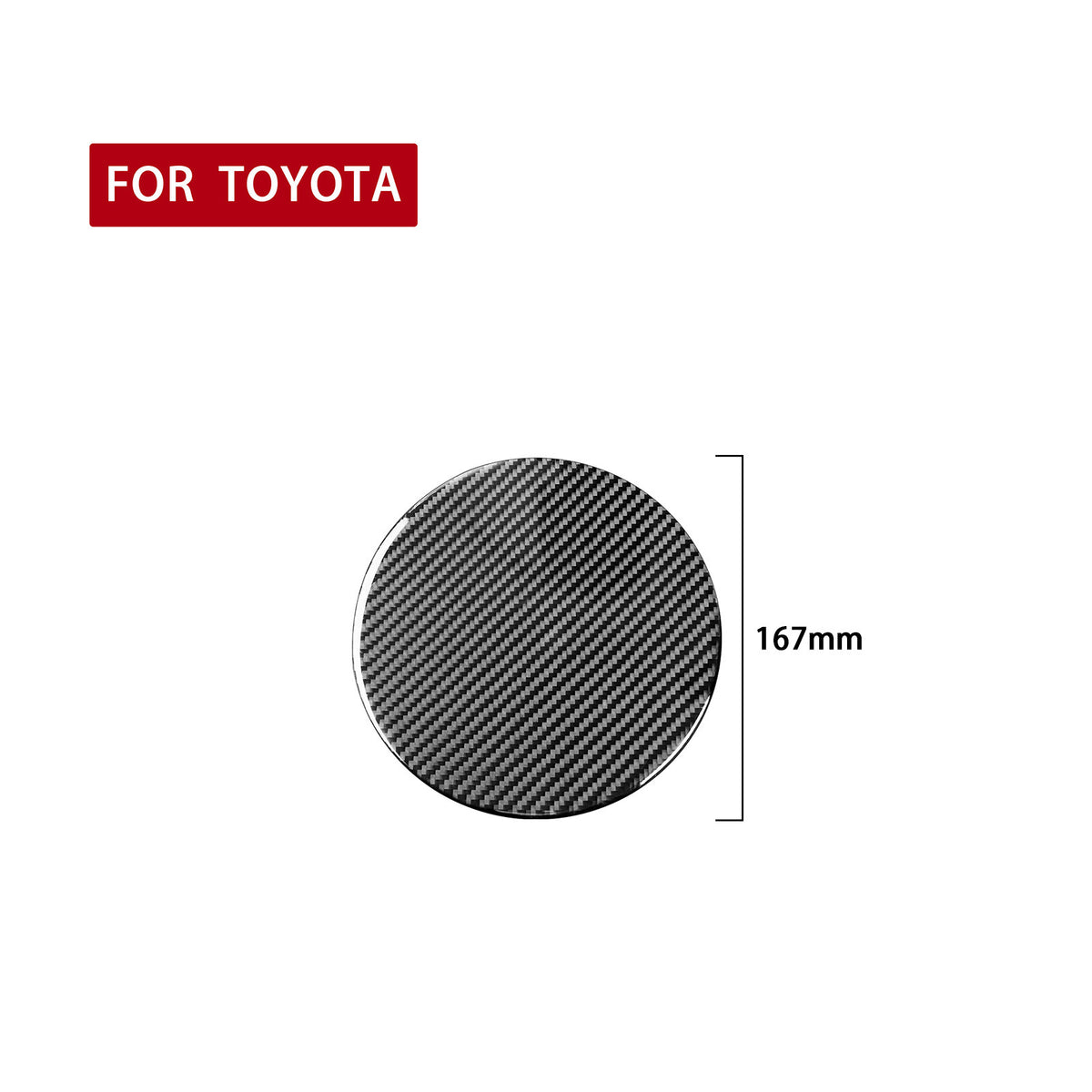 1PC Prepreg Dry Carbon 3*3 3K Real Carbon Fiber Interior Fuel Cap Cover Trim Overlay for Toyota Tundra XK50 Facelift (2014-2021)
