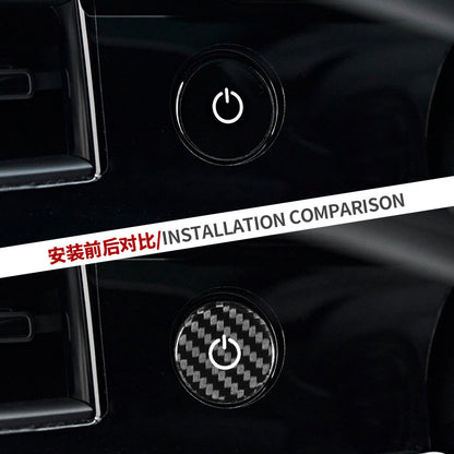 Real Carbon Fiber Ignition Push-Start Button Trim for Porsche Taycan (2022)