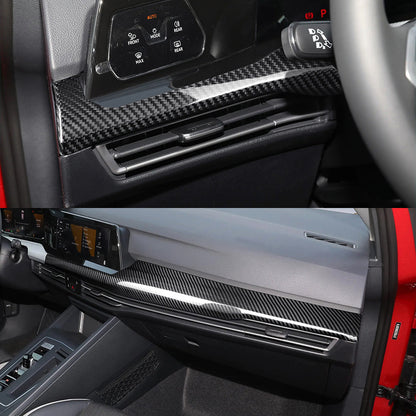 Real Carbon Fiber Instrument Cluster Trim for Volkswagen Golf 8 MK8 (2019 - 2024)