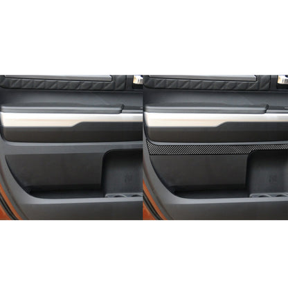4PC Prepreg Dry Carbon 3*3 3K Real Carbon Fiber Interior Door Panel Cover Trim for Toyota Tundra XK50 Facelift (2014-2021)