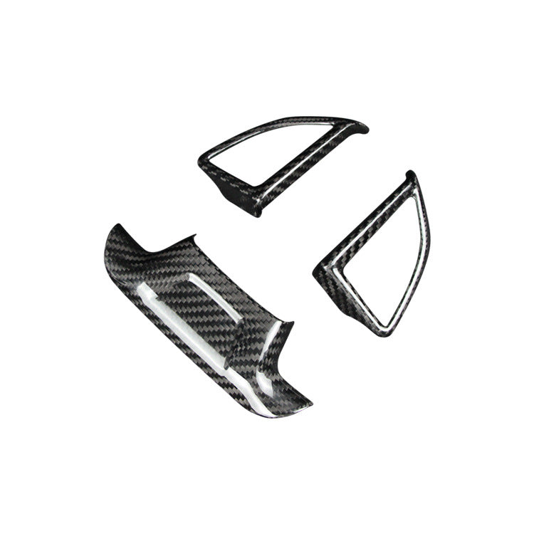 Real Carbon Fiber Steering Wheel Button Frame Trim for Chevrolet Camaro (2016 - 2020)
