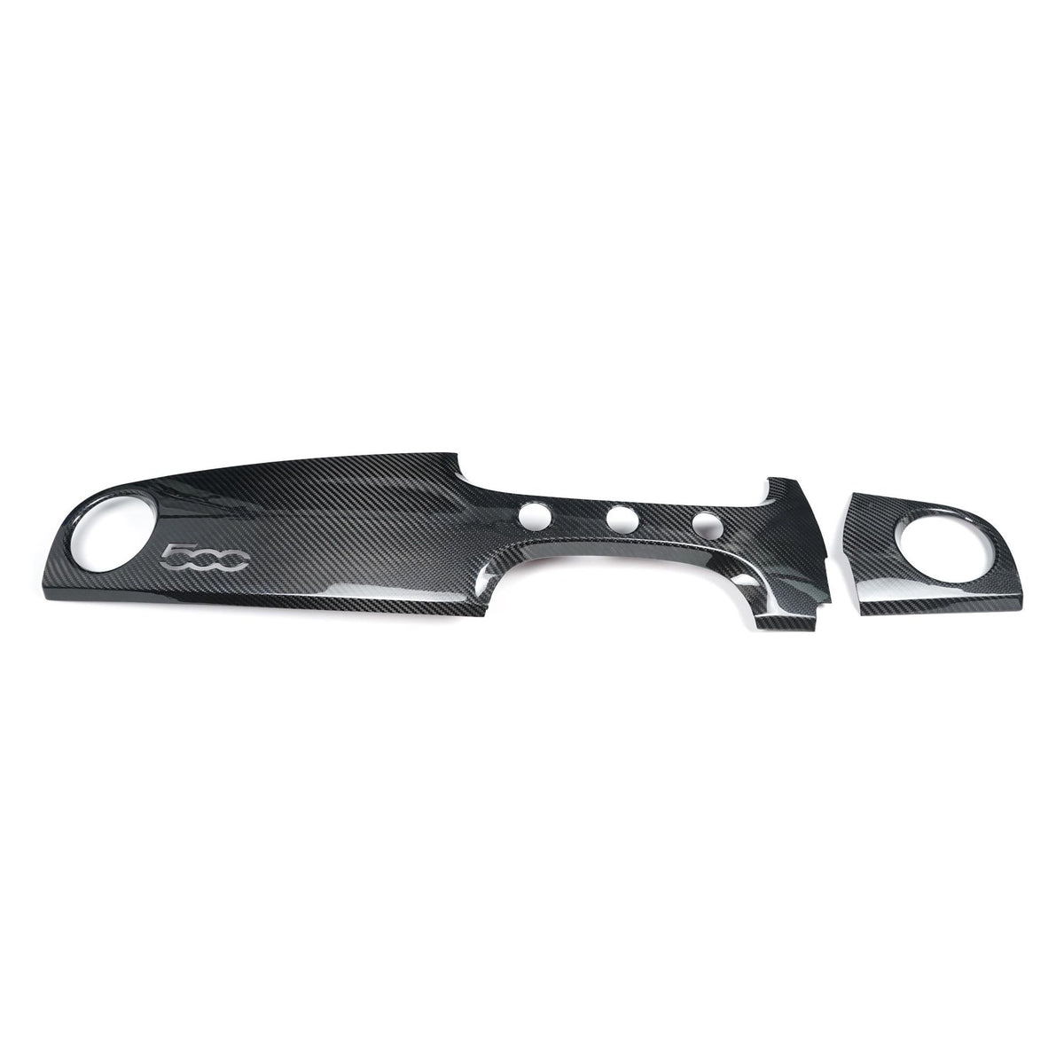 Real Carbon Fiber Passenger Dash Panel Trim for Fiat 500