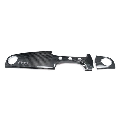 Real Carbon Fiber Passenger Dash Panel Trim for Fiat 500