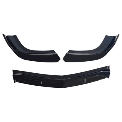 Standard 3-Section Front Lip Spoiler for Mercedes-Benz C-Class W204 (2012 - 2014), Glossy Black