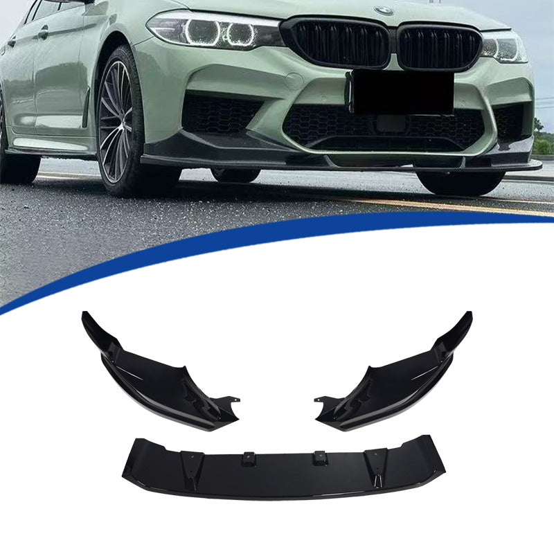 适用于2017-2020款F90真M5加装GT款前铲前唇3段式ABS材质