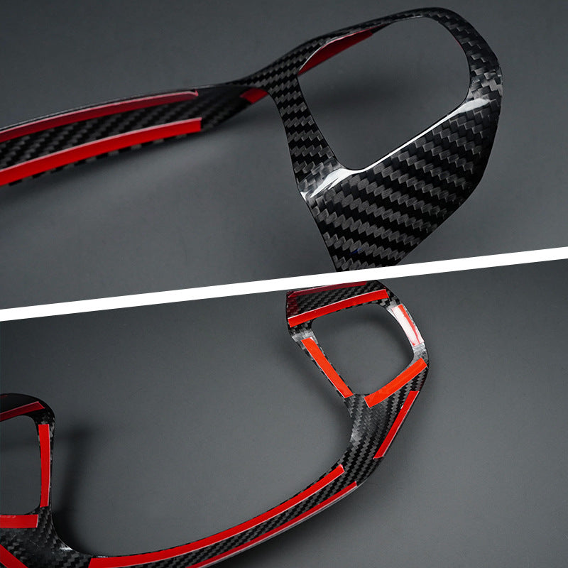Carbon Fiber Steering Wheel Button Frame Trim for Ford Fiesta ST