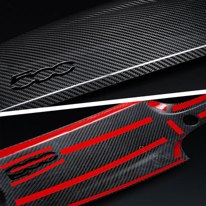 Real Carbon Fiber Passenger Dash Panel Trim for Fiat 500