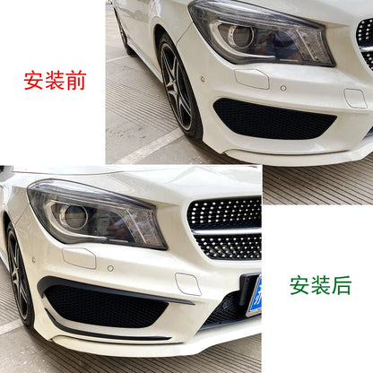 Front Bumper Black Splitter for Mercedes Benz CLA Class C117 CLA200 260 CLA45 2013-2015 AMG Car Air Vent Trim Spoiler Canards