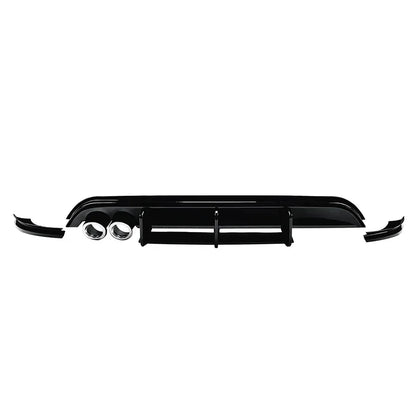 Glossy Black Car Rear Bumper Diffuser Spoiler Lip for VW Volkswagen Polo MK5 6R 2009-2014 Cover Trim Body Kit Car Accessories