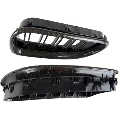 Real Carbon Fiber Framed Black Bumper Grill for 2011 - 2018 BMW 6 Series F12 Cabrio F13 Coupe F06 Gran Coupe & M6