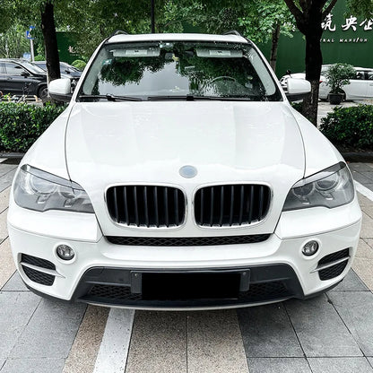 Car Styling Pair Headlights Eyelids Eyebrow ABS Trim Stickers Cover for BMW X5 E70 2008-2013 Glossy Black Decoration Accessories