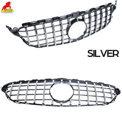 W205 Front Bumper GT Grill for Mercedes Benz C Class S205 A205 C205 2015 - 2017 C200 C250 C300 C350 C400 C450 C43 AMG Grille