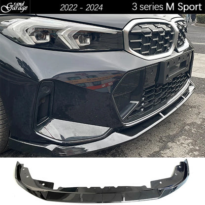 G20 LCI Carbon Fiber & Gloss Black Front Bumper Lip Diffuser Spoiler for BMW 2022+ Facelift 3 Series G20 Sedan G21 Wagon M Sport