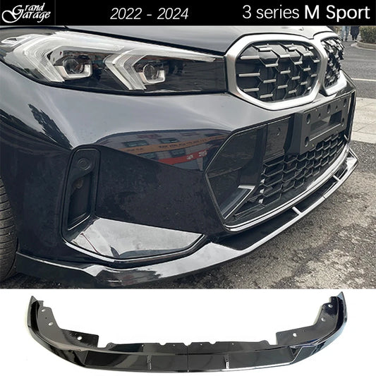 G20 LCI Carbon Fiber & Gloss Black Front Bumper Lip Diffuser Spoiler for BMW 2022+ Facelift 3 Series G20 Sedan G21 Wagon M Sport