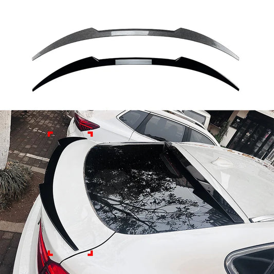 Trunk Lid Rear Spoiler Wing Diffuser for BMW X6 F16 2014-2019 X6M ABS Plastic Carbon Look Trim Cover Car Styling Accessories