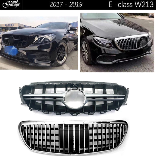 E63 Style Front Radiator Grille fit for 2017 - 2019 Mercedes E Class Pre-facelifted W213 S213 C238 A238 E200 E300 E350 E400 E43