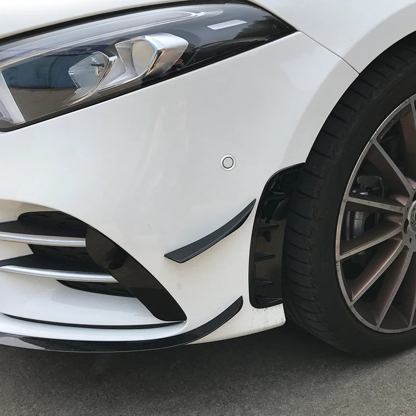 2Pcs Front Bumper Lip Diffuser Splitter Fins For Mercedes Benz A Class W177 AMG A180 A200 A250 2019 Car Styling Body Spoiler