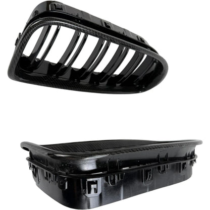 Real Carbon Fiber Framed Black Bumper Grill for 2011 - 2018 BMW 6 Series F12 Cabrio F13 Coupe F06 Gran Coupe & M6