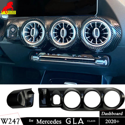 Car Styling Accessories Dashboard Panel For Mercedes-Benz GLB 200 X247 2020 2021 /GLA 200 H247 2021 AC Outlet Trim Interior Part