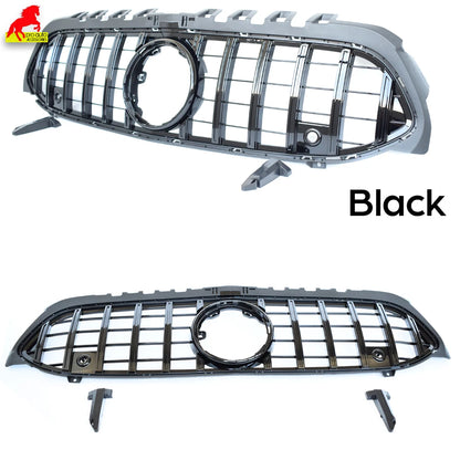 Car Front Bumper Racing Grille Black for Mercedes A Class W177 Hatch V177 Saloon 2019-2023 A180 A200 A250 A35 Except for A45 AMG