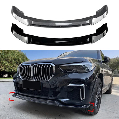 Front Bumper Lip Spoiler Diffuser Guard Body Kit Cover For BMW X5 G05 M Sport 2019-2022 Black Lower Splitter Blade Accessories