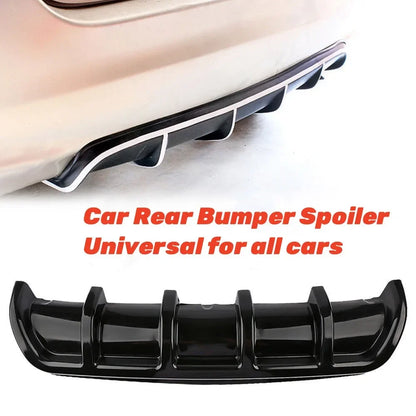 Universal Car Rear Bumper Lip Spoiler Diffuser Trunk Boot Lip Glossy Black Trim Cover Bumper Protector ABS Body Kit Modification