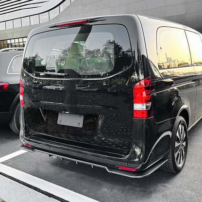 Car Rear Bumper Lip for Mercedes Benz Vito W447 2016-2023 Spoiler Protective Cover Diffuser Gloss Black Auto Styling Accessories