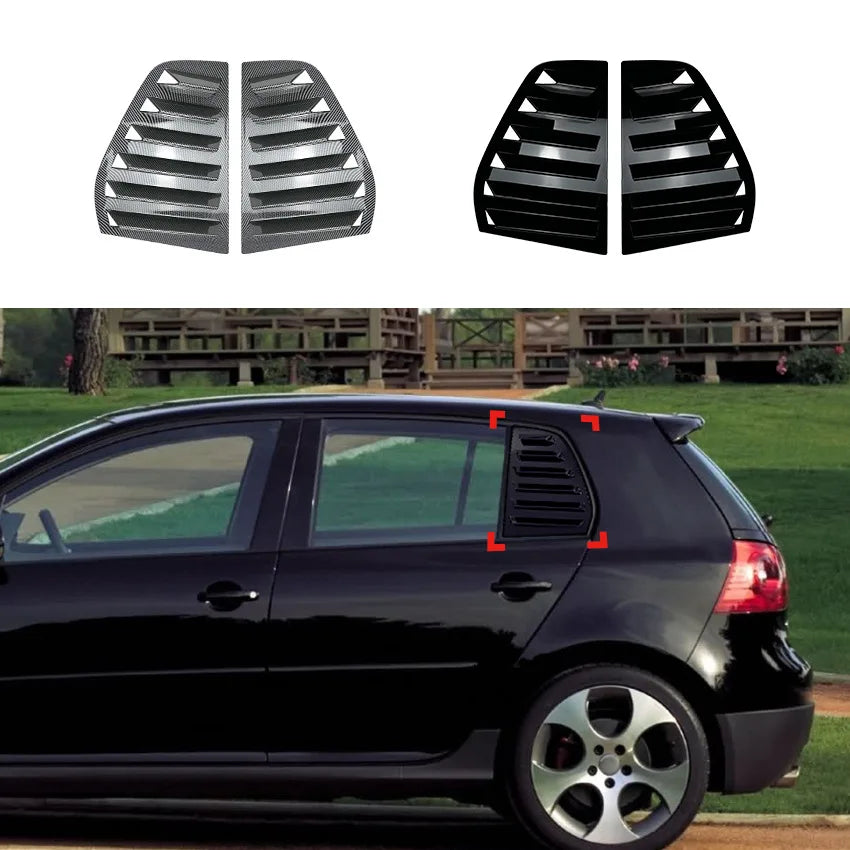 2 PCS Rear Window Louver Shutter Side Vent  Auto Styling for Volkswagen Golf 5 VW 5 Golf MK5 Car Sticker Exterior Accessories