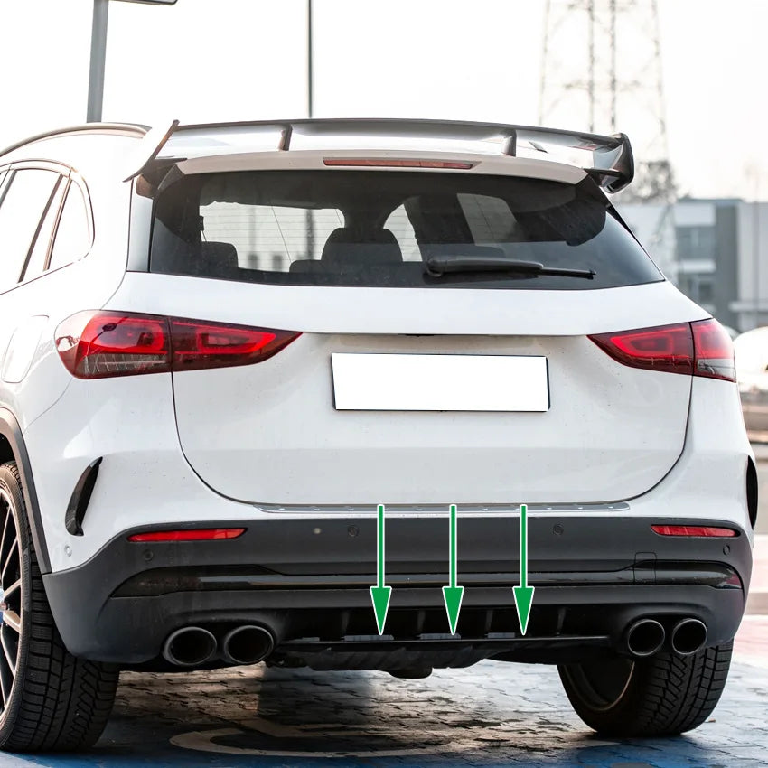 Car Splitter Rear Bumper Diffuser for Mercedes Benz GLA Class H247 GLA180 GLA45 AMGAMG Line 2020+ Back Spoiler Car Styling Black