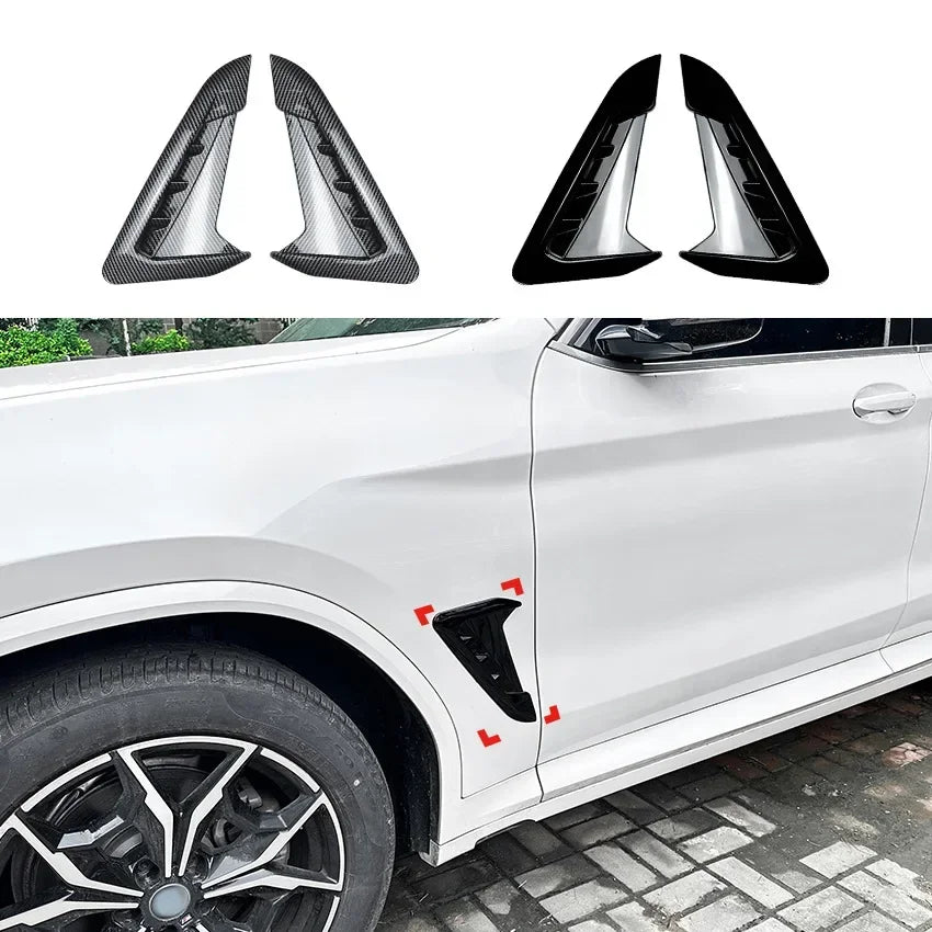 2 Pcs Auto Front Fender Sticker for BMW X3 X4 G01 G02 M Sport 2018+ Side Trim Styling Air Vent Cover Car Decoration Accessories