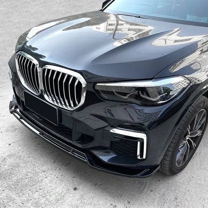 Front Bumper Lip Spoiler Diffuser Guard Body Kit Cover For BMW X5 G05 M Sport 2019-2022 Black Lower Splitter Blade Accessories