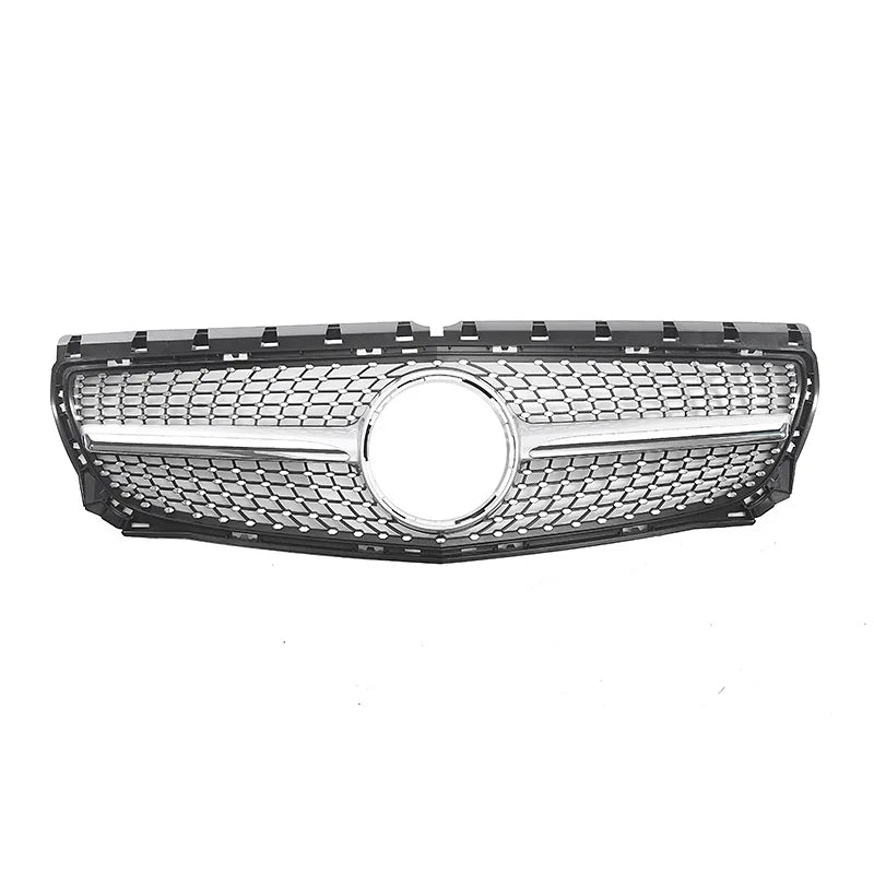 ABS Black Silver Grill Replacement Front Bumper Radiator GT Grille for Mercedes Benz B Class W246 2012-2014 Diamonds Grilles