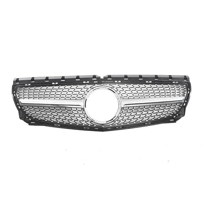 ABS Black Silver Grill Replacement Front Bumper Radiator GT Grille for Mercedes Benz B Class W246 2012-2014 Diamonds Grilles